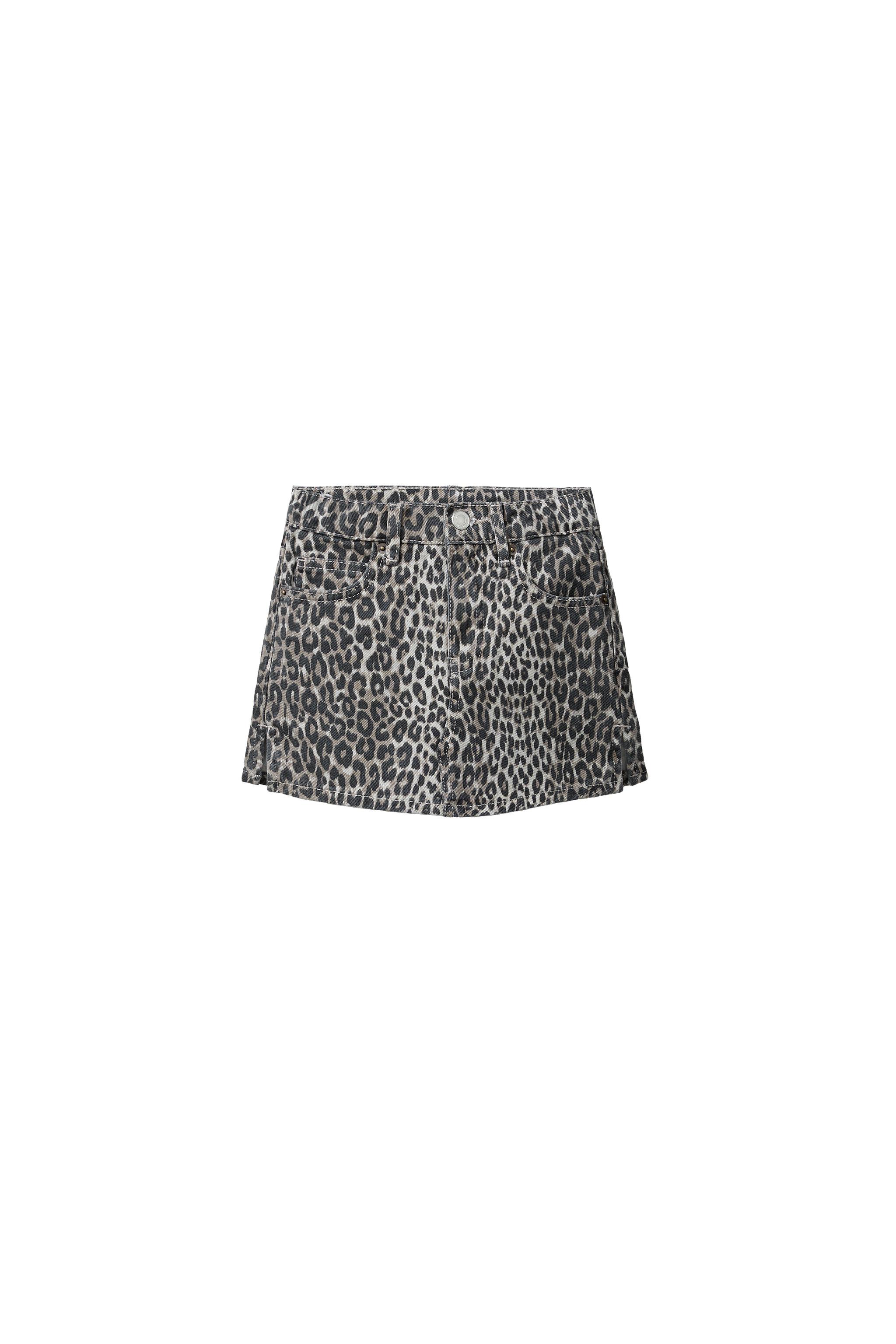 ANIMAL PRINT SKORT - Brown | ZARA United States