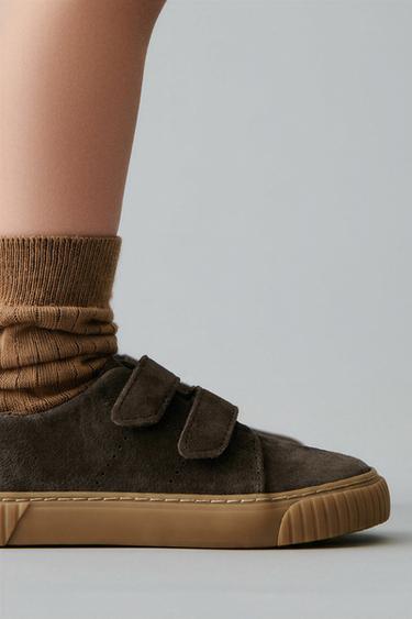 SPLIT SUEDE BAREFOOT PLIMSOLLS - Brown by Zara