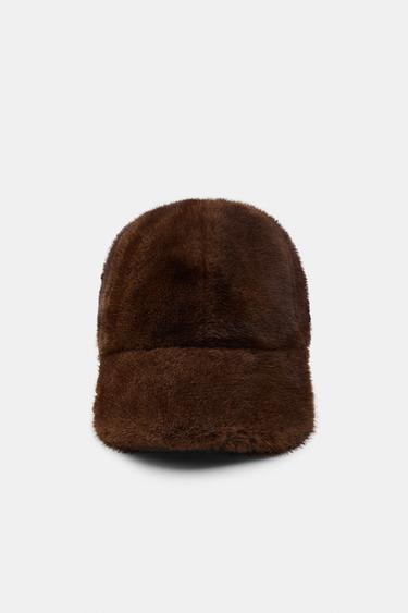 CAPPELLO PELLICCIA SINTETICA - Marrone di Zara