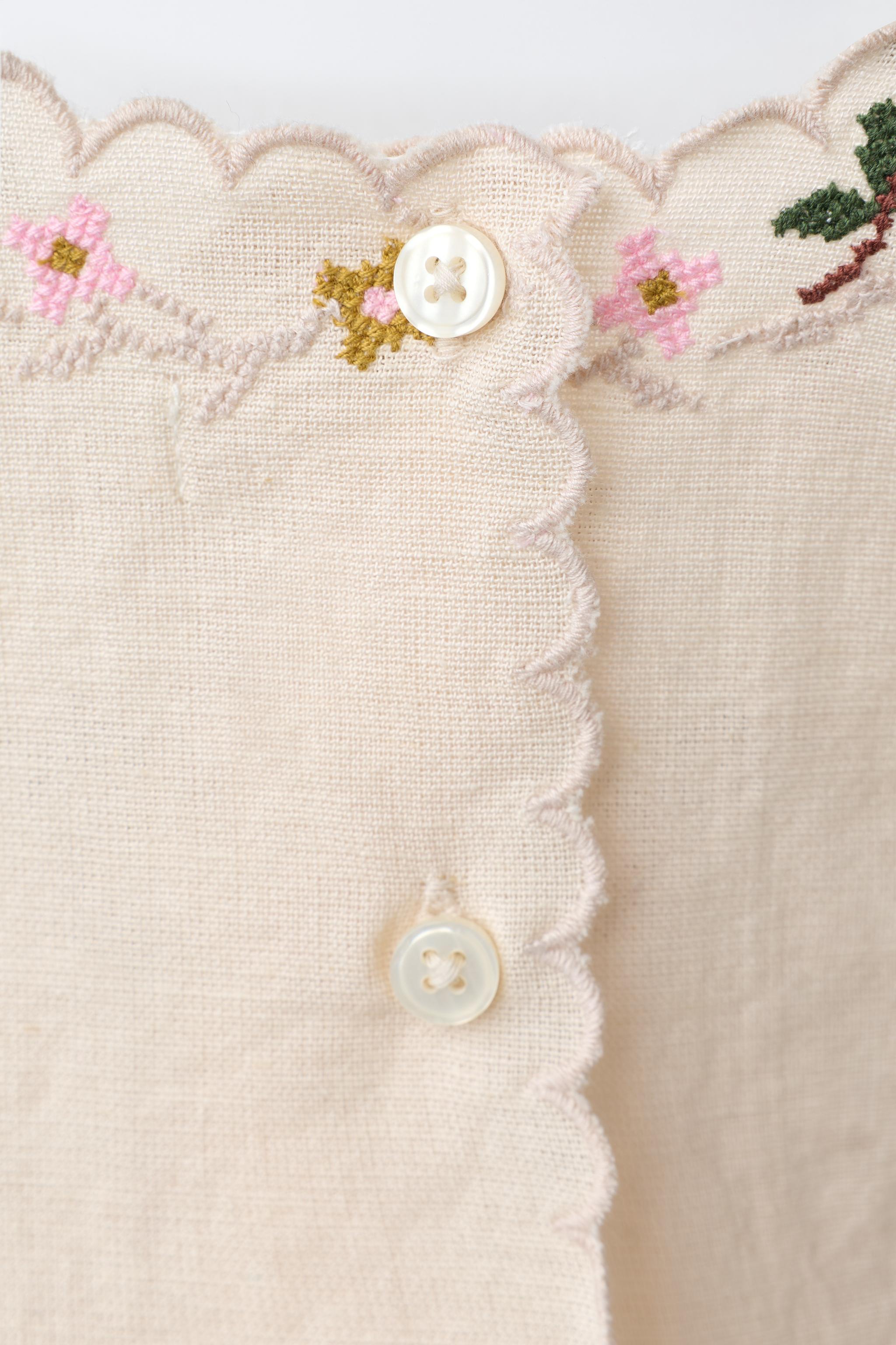 EMBROIDERED SHIRT AND BOTTOMS SET