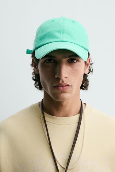 Zara WASHED CAP - Blue green - Image 0