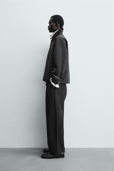 TECHNICAL JACKET WITH CONTRAST COLLAR - Black by Zara - Image 3