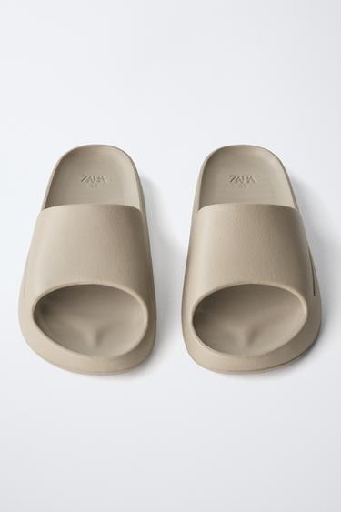 BATH SLIDE SANDALS - Ecru White by Zara - Image 3