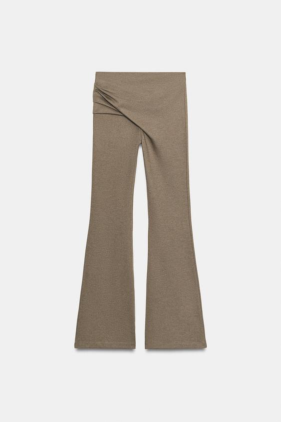 PANTALÓN SOFT FAJÍN - Marrón vigoré de Zara - Imagen 0