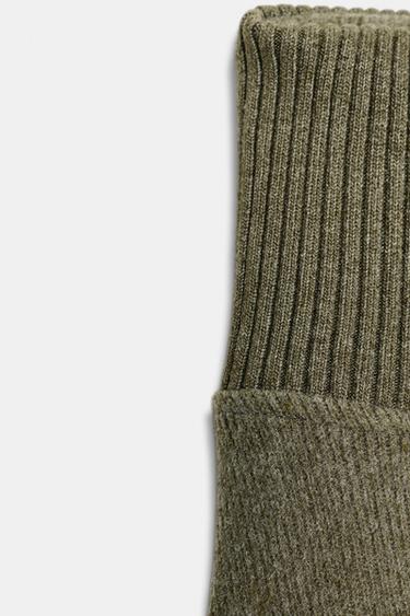 JUPE SOFT TRICOT - Vert chiné de Zara - Image 7