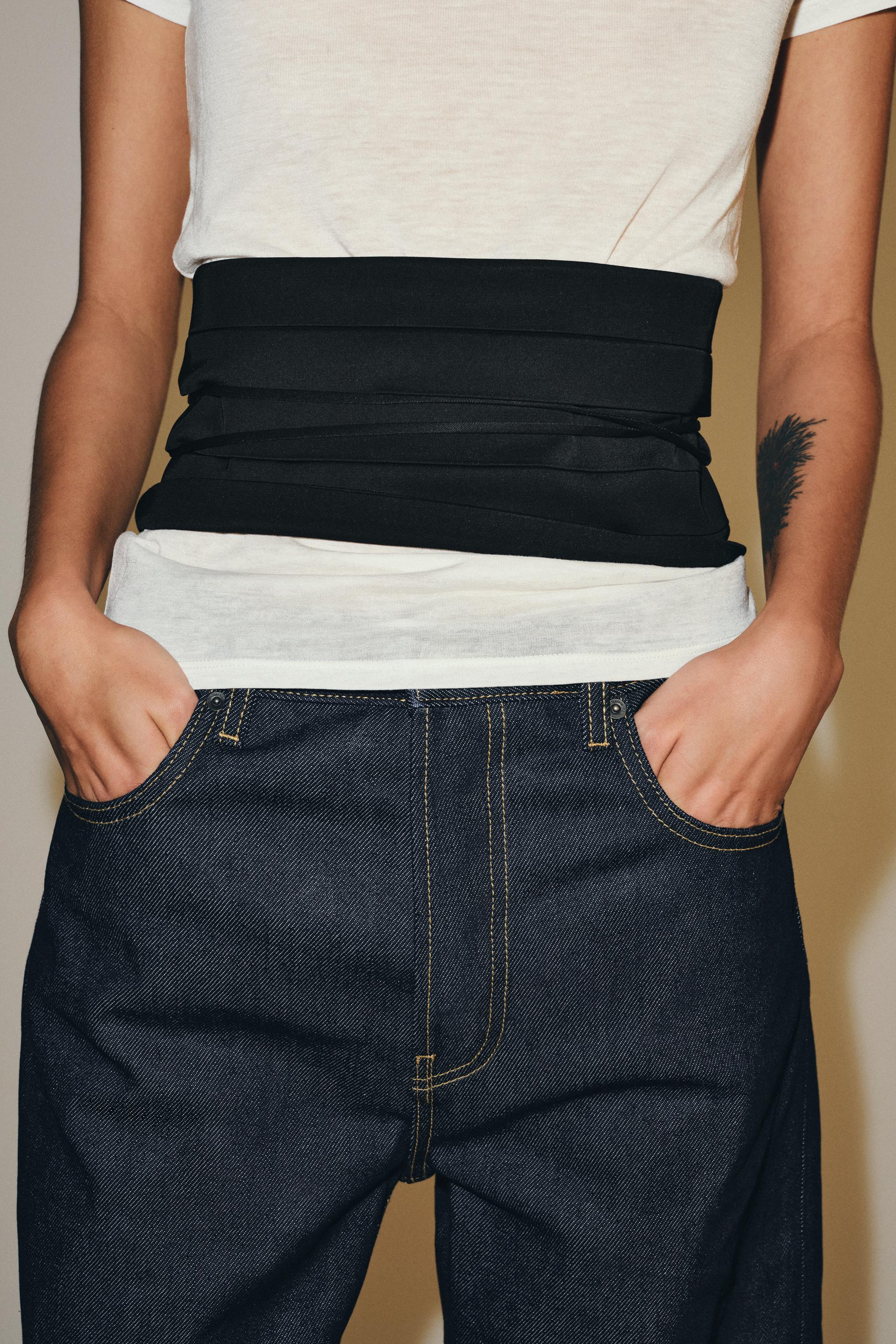 PLEATED SASH BELT