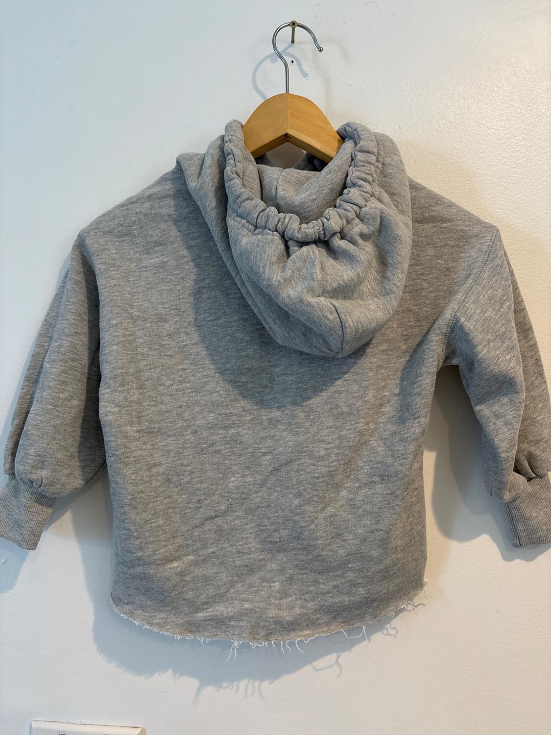 FRAYED BOTTOM HEM HOODIE - Image 2