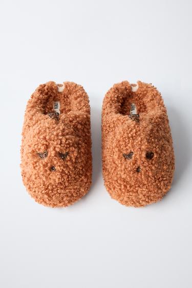 Zaras TEDDYFLEECE-TOFFLOR PUMPA - Brun