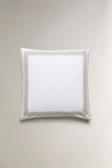 TAIE D’OREILLER COTON LISERÉ - Blanc de Zara - Image 1