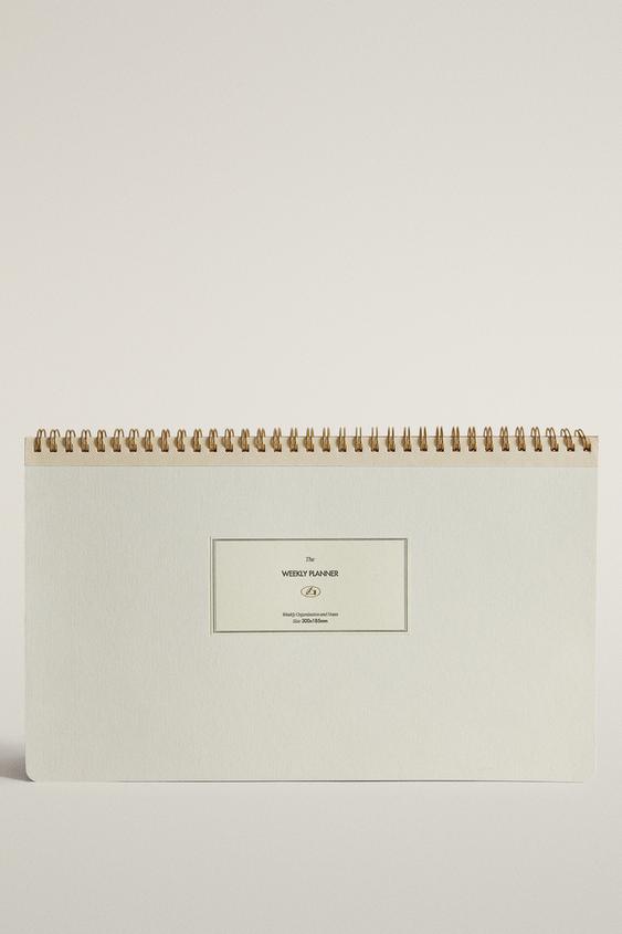 WEEKLY DESK PLANNER - Ecru by Zara - Image 0