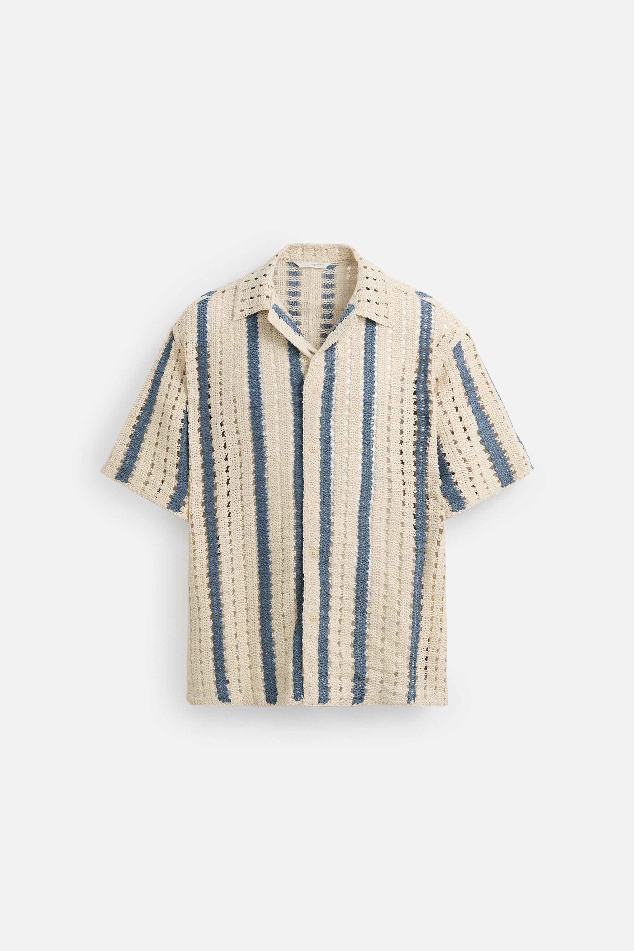 【ZARA】テクスチャー クロシェシャツ 7200/420/064 org.jpg