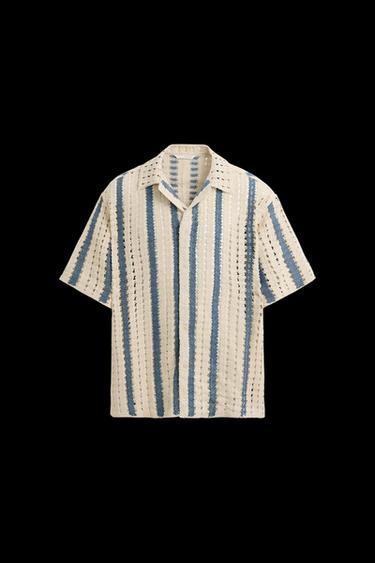HEMD MIT HÄKELMUSTER - Blau von Zara - Bild 0