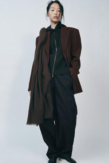 RUSTIC WOOL SCARF - Brown by Zara - Image 0