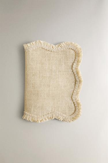 WAVY JUTE PLACEMAT - Light beige by Zara - Image 1