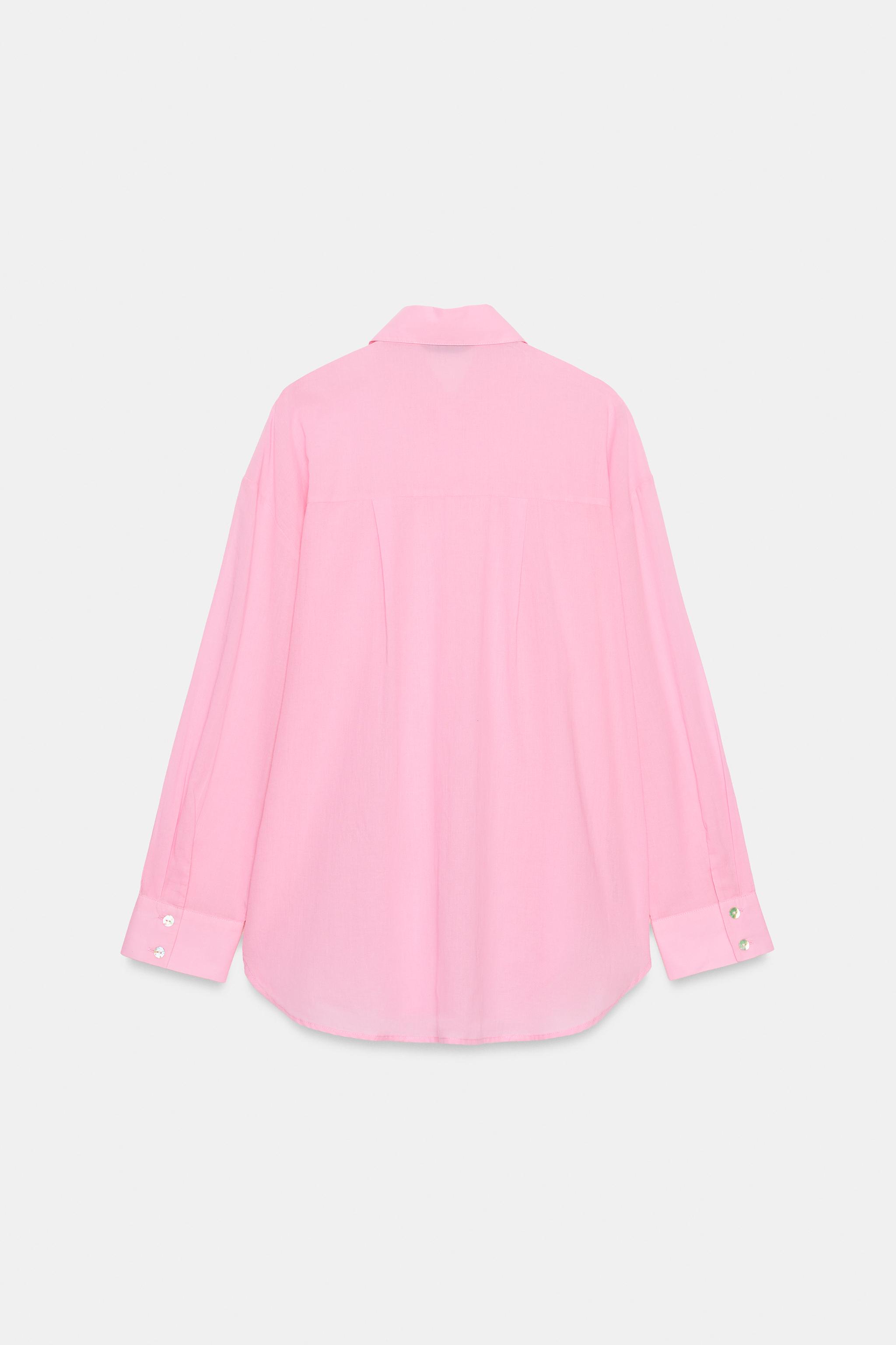 オーバーサイズコットンシャツ - ネイビーブルー | ZARA Japan / 日本