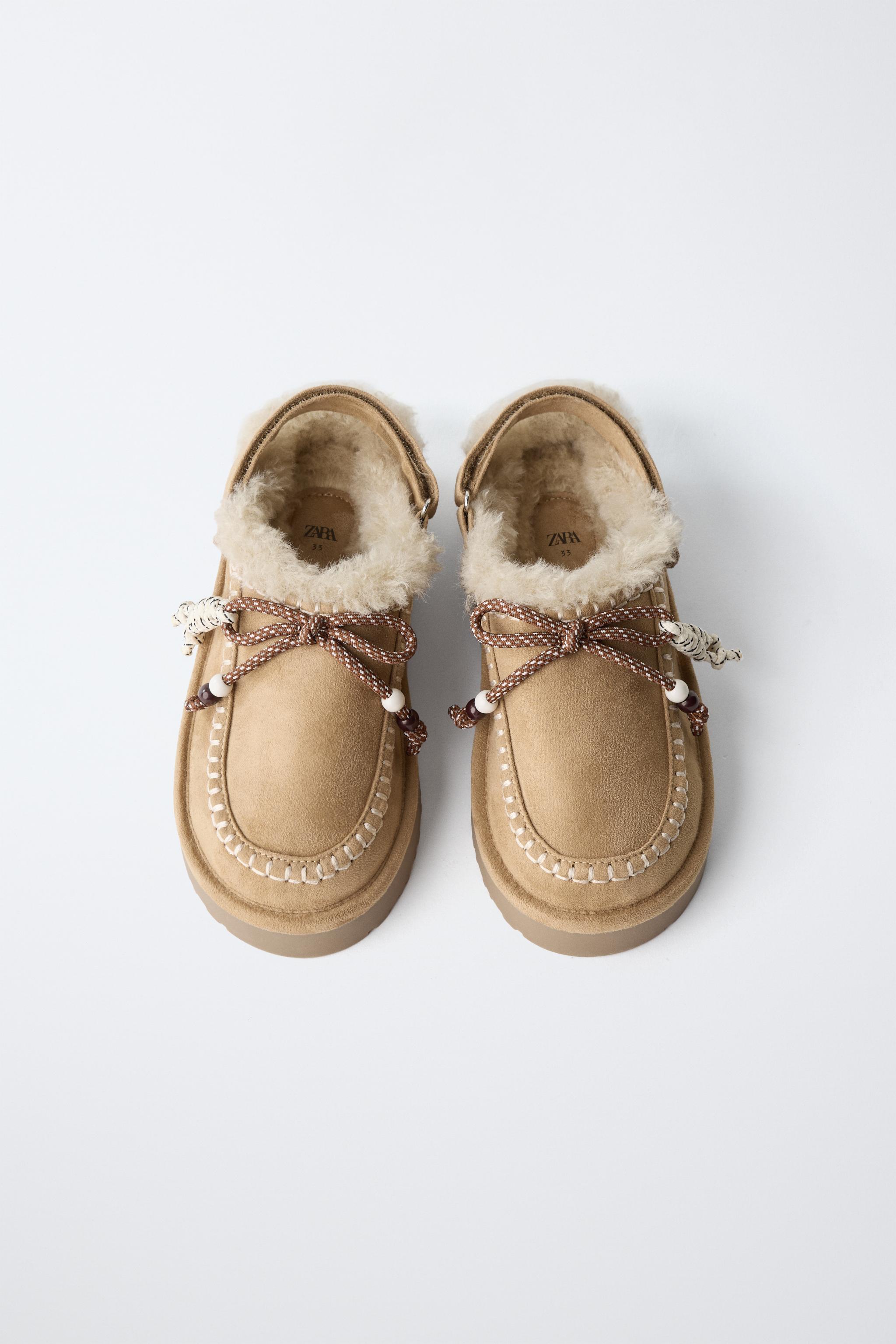 Детские сабо Zara FAUX FUR BACKLESS CLOGS — фото 4