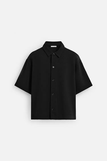 INTERLOCK TEXTURED SHIRT - Black by Zara - Image 6