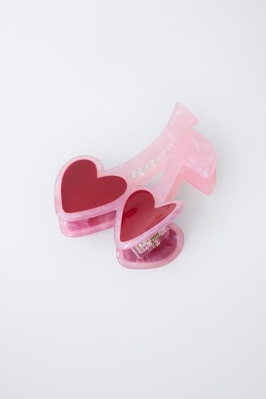 LARGE CHERRY SHAPED HAIR CLIP - Pink by Zara - Image 1
