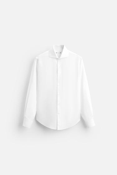 Zara 紋理襯衫 - 白色