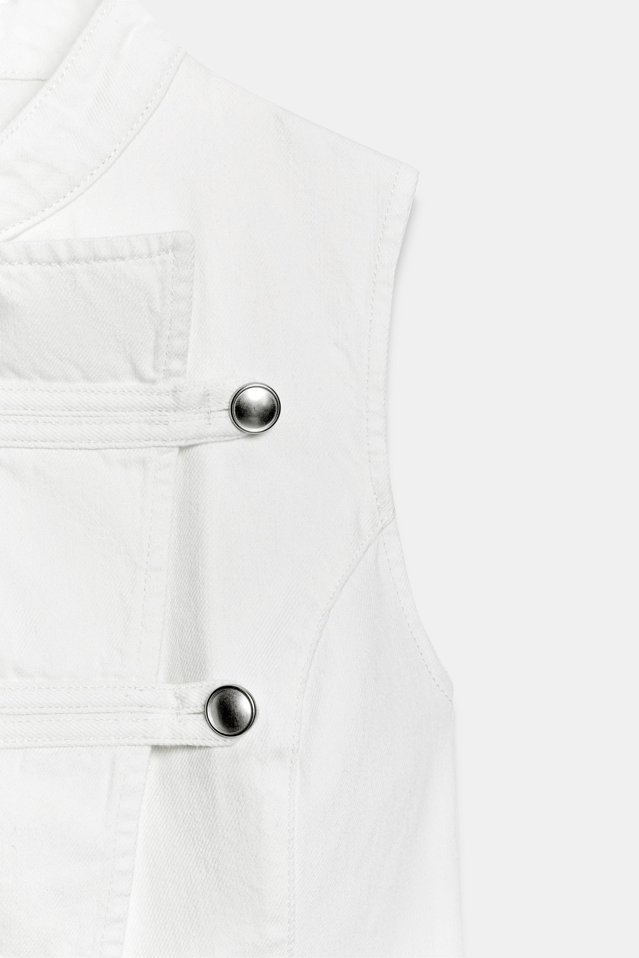 Z1975 SÜSLÜ DÜĞMELİ DENIM TOP - Görsel 9