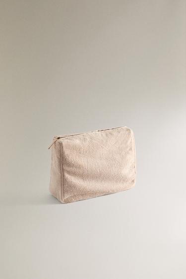 LARGE TERRY TOILETRY BAG - Ecru White by Zara - Image 1