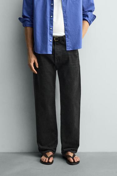 JEAN STRAIGHT FIT - Noir de Zara