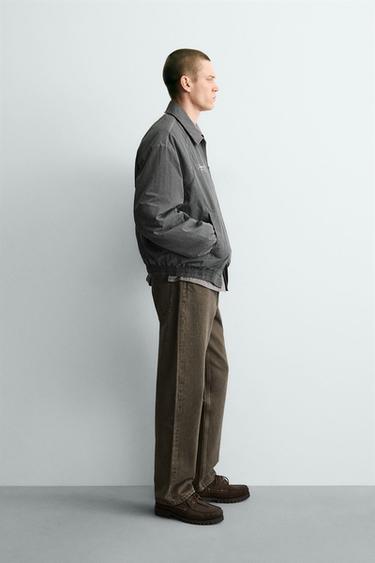 BLOUSON REMBOURRÉ STRUCTURÉ - Bleu / Gris de Zara - Image 3