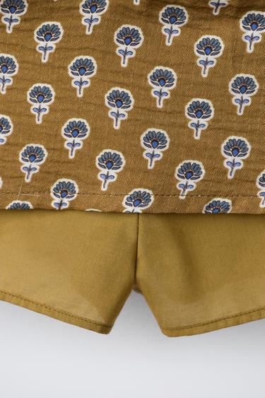 FLORAL PRINT SKORT - Khaki by Zara - Image 3