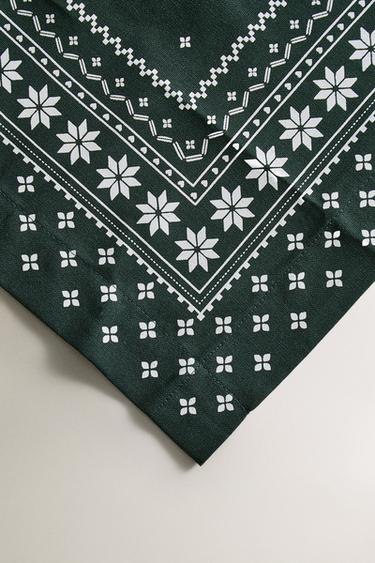 NAPPE COTON HIVER NOËL - Vert de Zara - Image 2