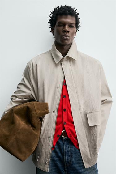 BLOUSON REGULAR FIT À POCHES - Beige de Zara - Image 5