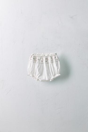 1 MONTH - 3 YEARS/ LIMITED EDITION SHIRT AND BLOOMERS SET WITH EMBROIDERED FLOWERS - White by Zara - Image 3
