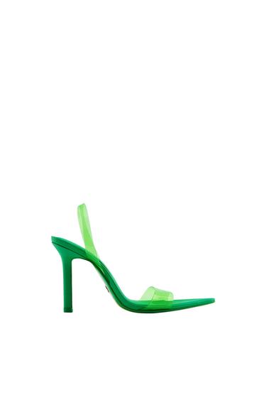 VINYL HIGH HEEL SANDALS