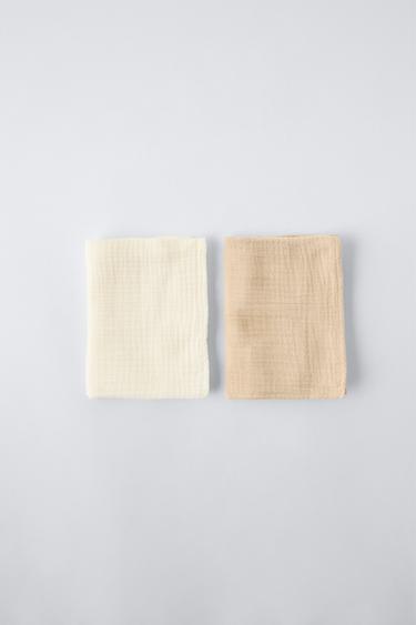 2-PACK OF PLAIN MUSLINS - Light beige by Zara - Image 1