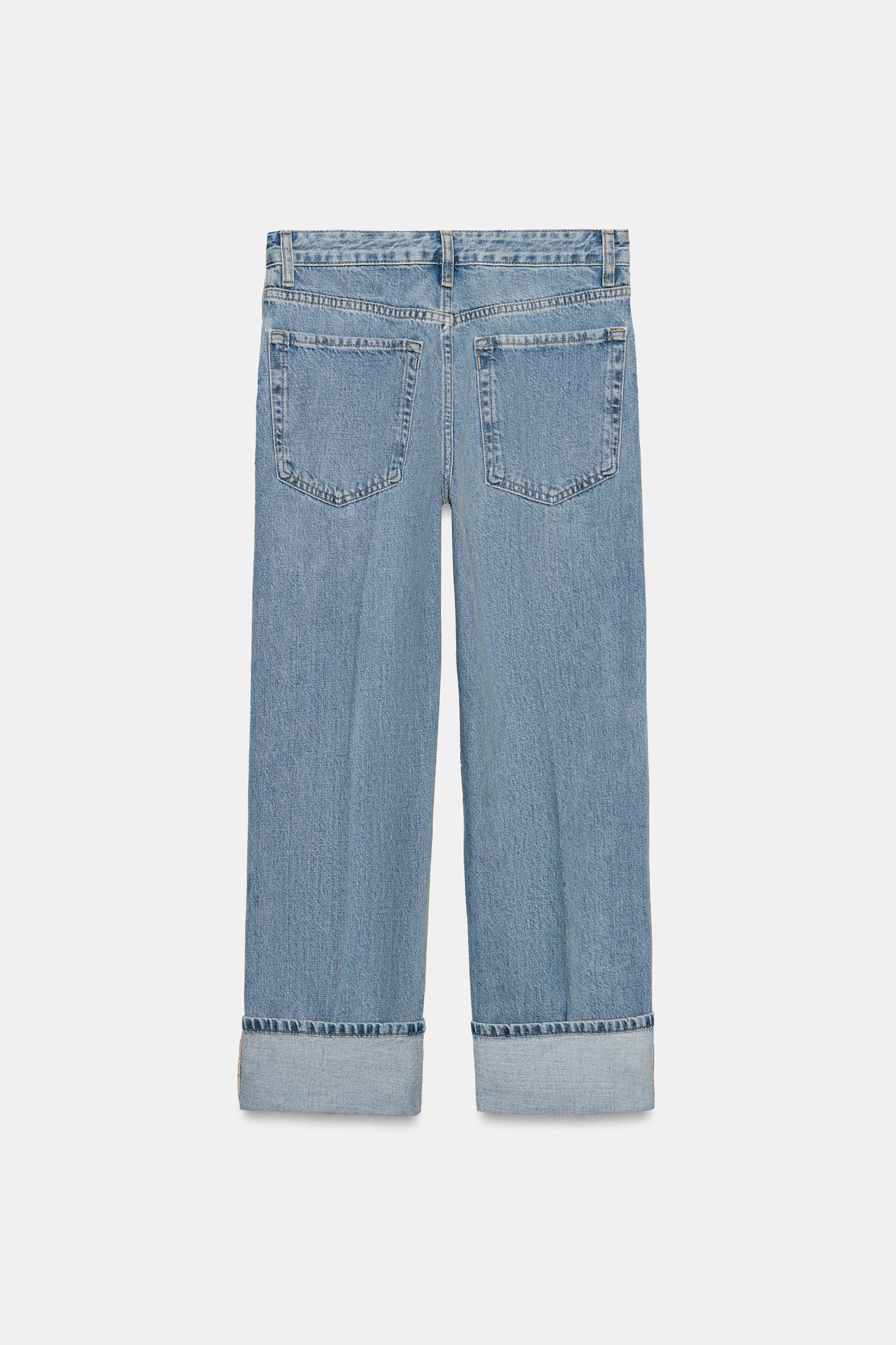 ZW COLLECTION LOW-RISE STRAIGHT LEG JEANS