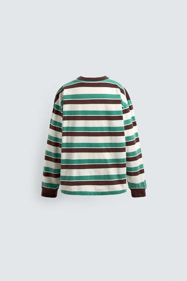2-6 ANS/ T-SHIRT RAYÉ À PIÈCE HARRY LAMBERT FOR ZARA X DISNEY - Raie verte de Zara - Image 1