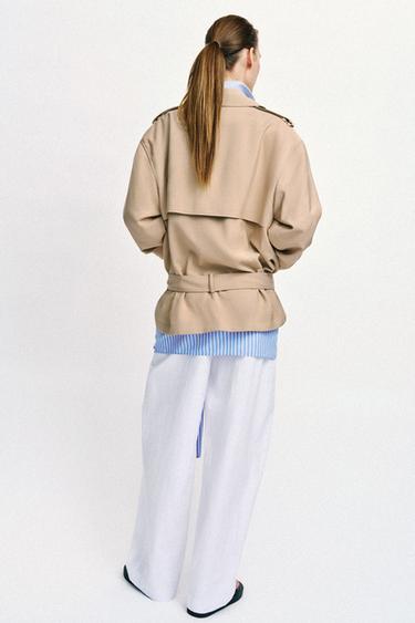 BLOUSON TRENCH AVEC CEINTURE - Camel clair de Zara - Image 4