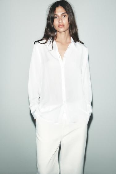 FLOWING SHIRT ZW COLLECTION - White by Zara