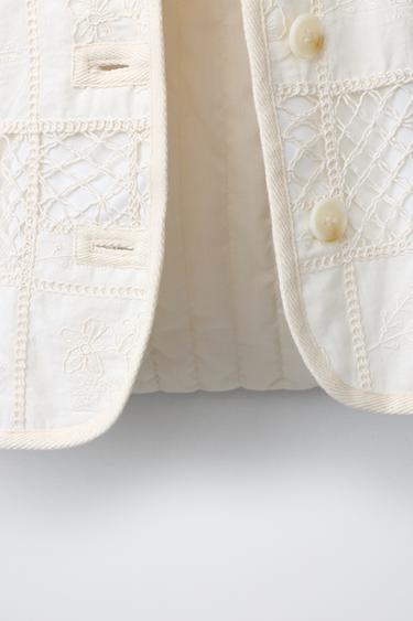 BLOUSON PATCHWORK - Écru de Zara - Image 7