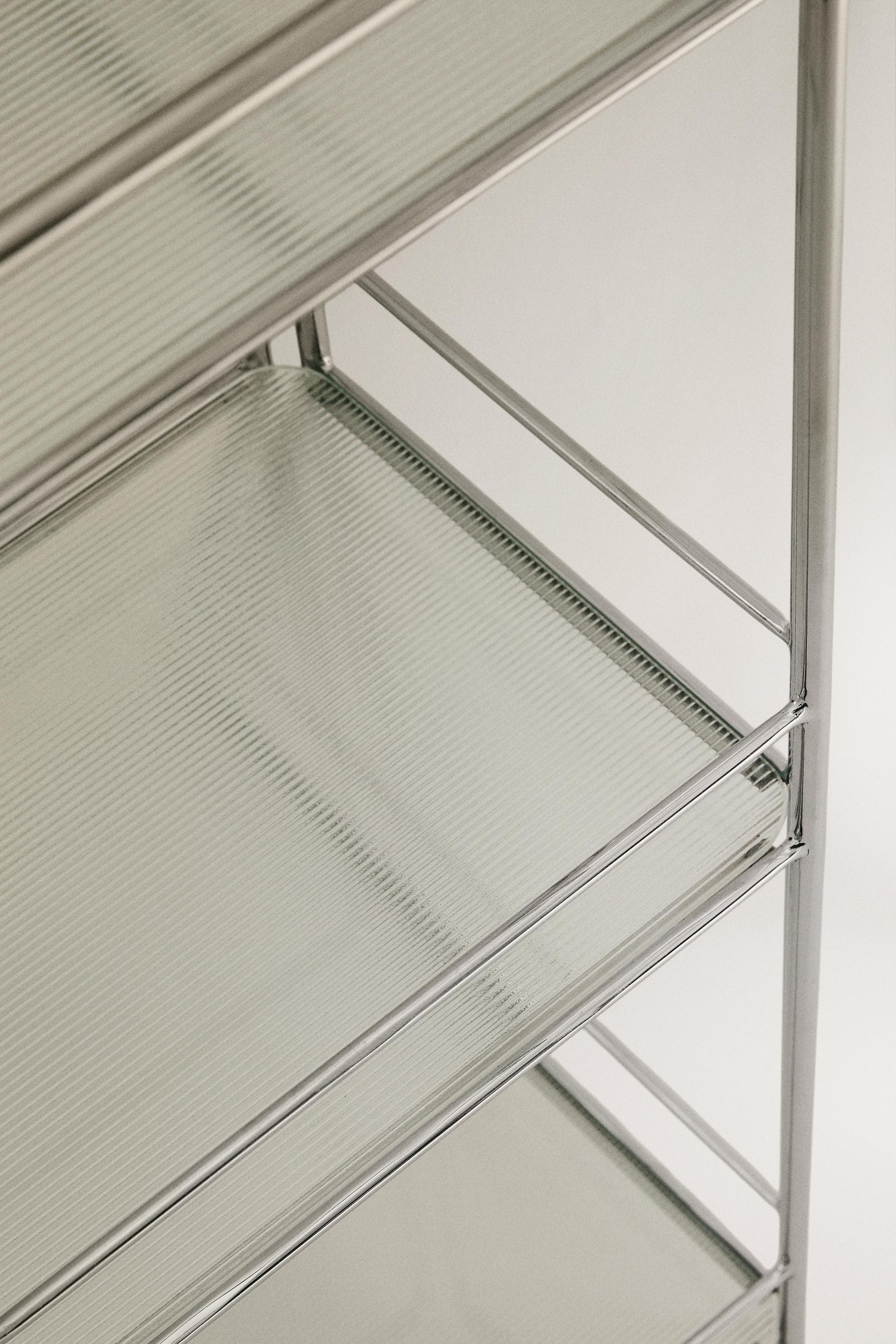 STEEL AND GLASS STORAGE UNIT