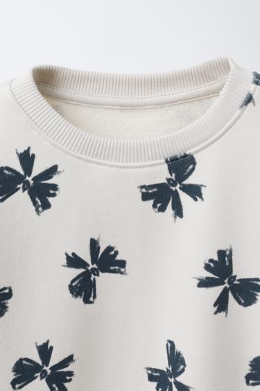 PRINTED RIB SWEATSHIRT AND JOGGERS SET - Pearl grey by Zara - Image 2