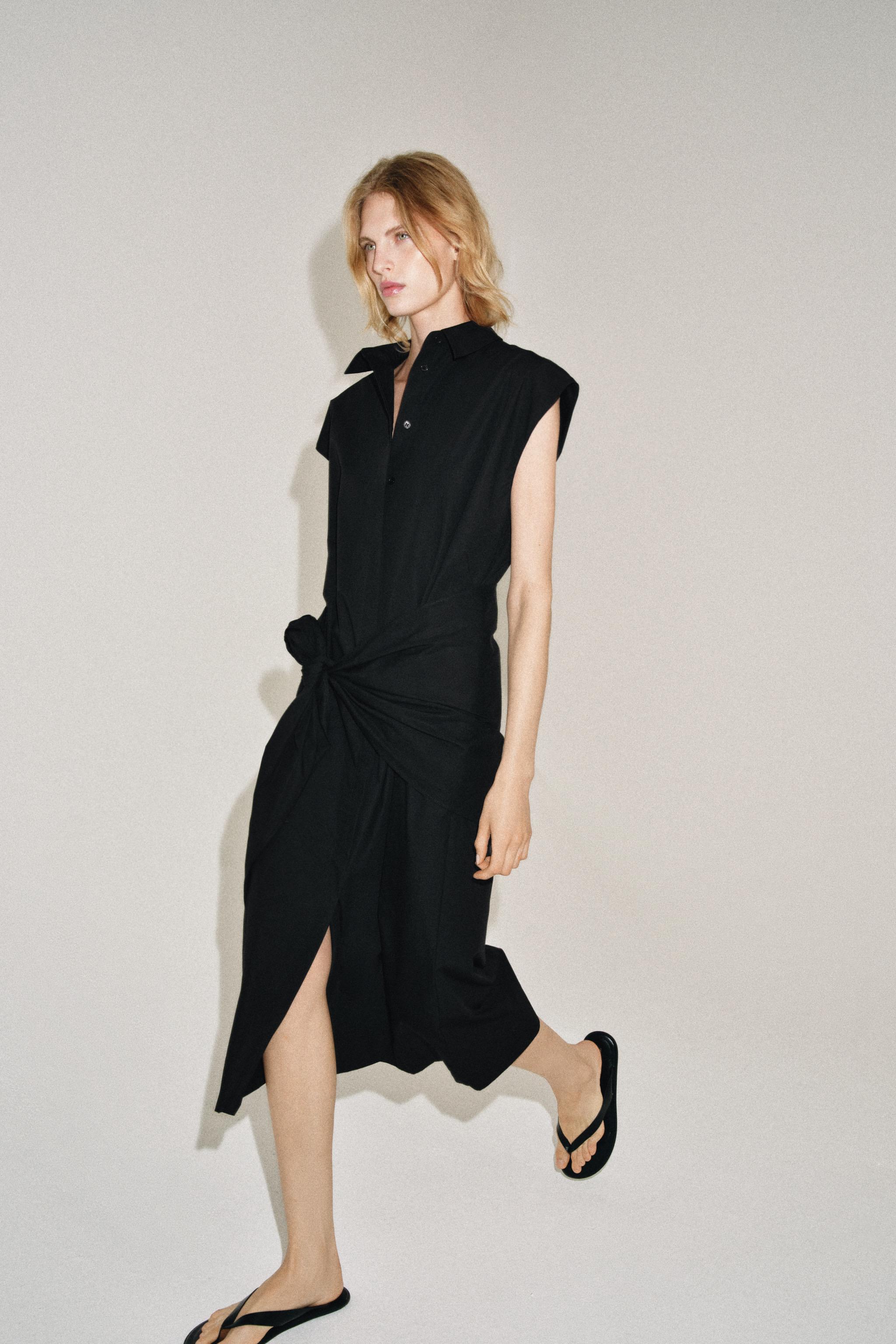 Женские платья Zara ZW COLLECTION SASH SHIRT DRESS