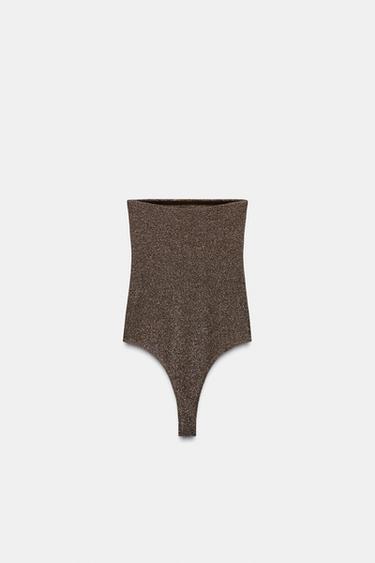 BODY BANDEAU AVEC FIL MÉTALLISÉ - Or de Zara - Image 5