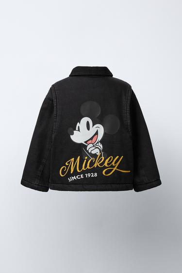 GEWATTEERDE DENIM JAS MICKEY MOUSE © DISNEY - Zwart van Zara