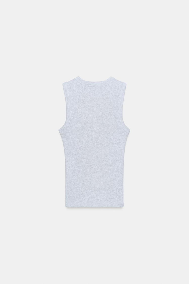 Blusa de tirantes acanalada 4