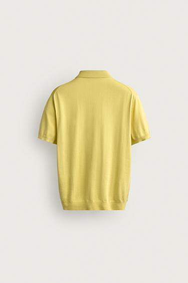POLO EN MAILLE REGULAR FIT - Jaune de Zara - Image 8