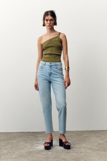 Z.01 MOM FIT COMFORT HIGH-WAIST JEANS - Light blue by Zara