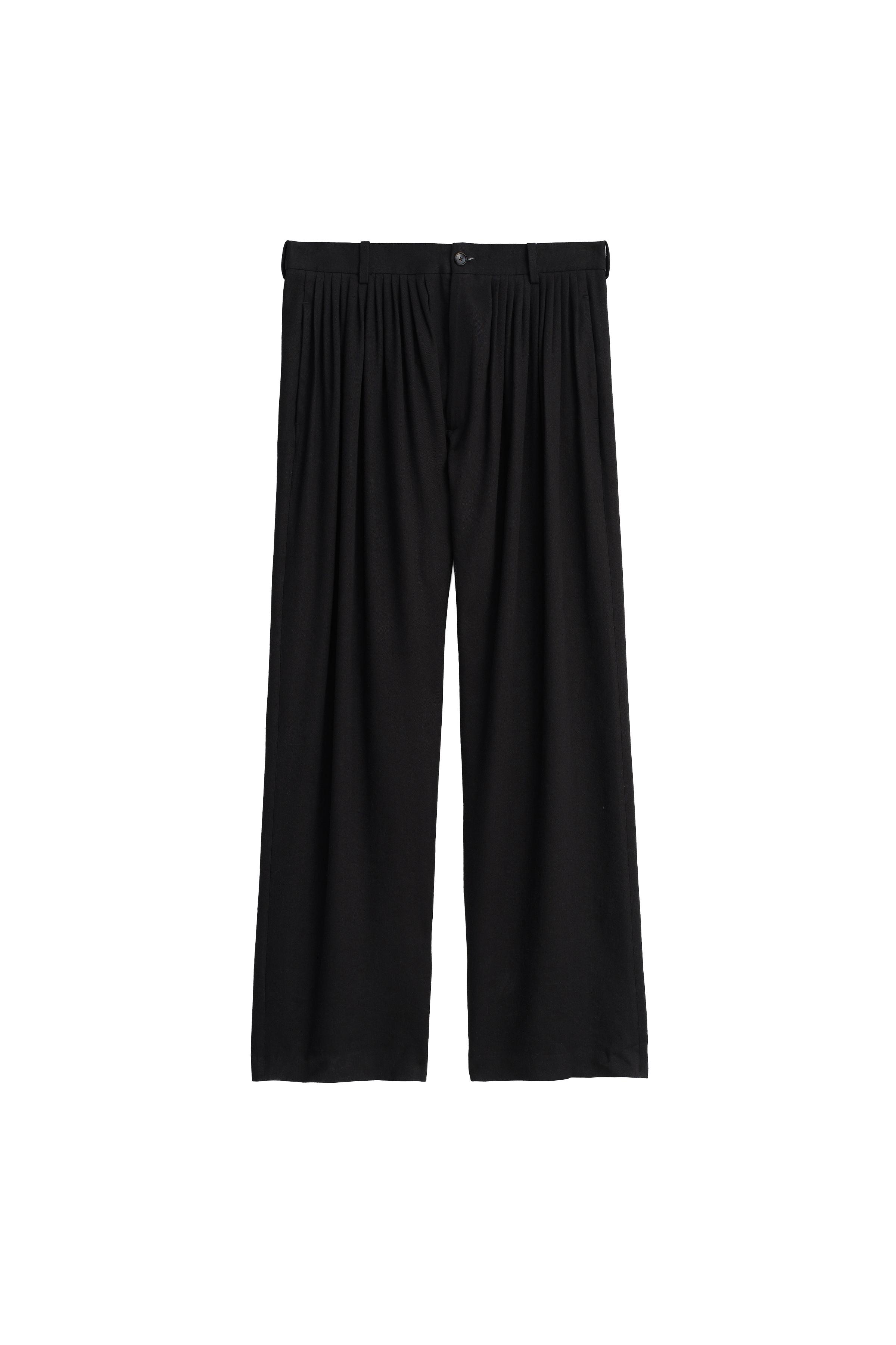 LINEN - LYOCELL PLEATED SUIT PANTS