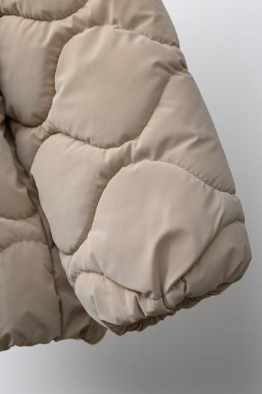VESTE REMBOURRÉE EFFET GOMMÉ - Sable de Zara - Image 5