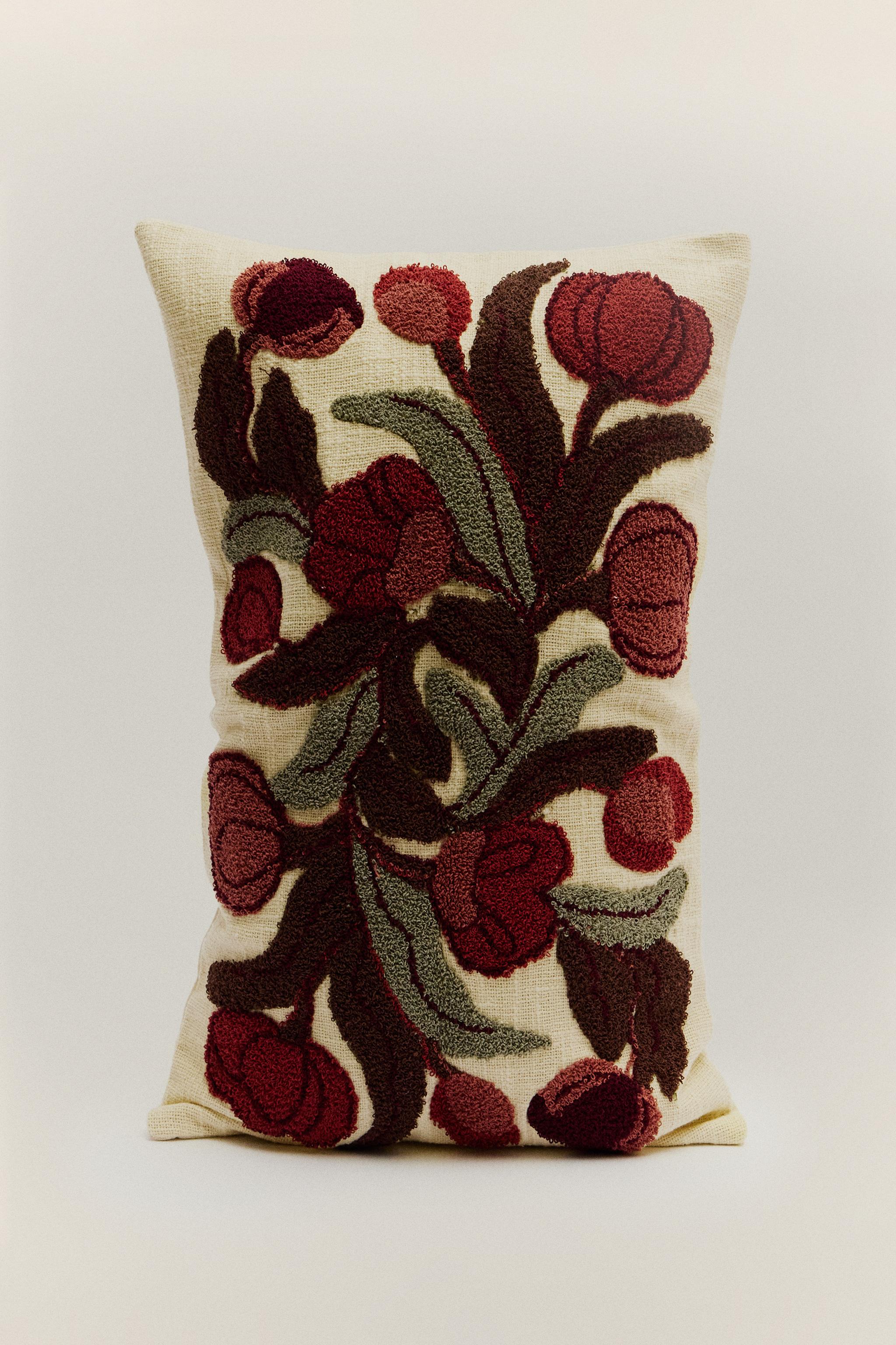 HOUSSE DE COUSSIN TUFTING FLEURS