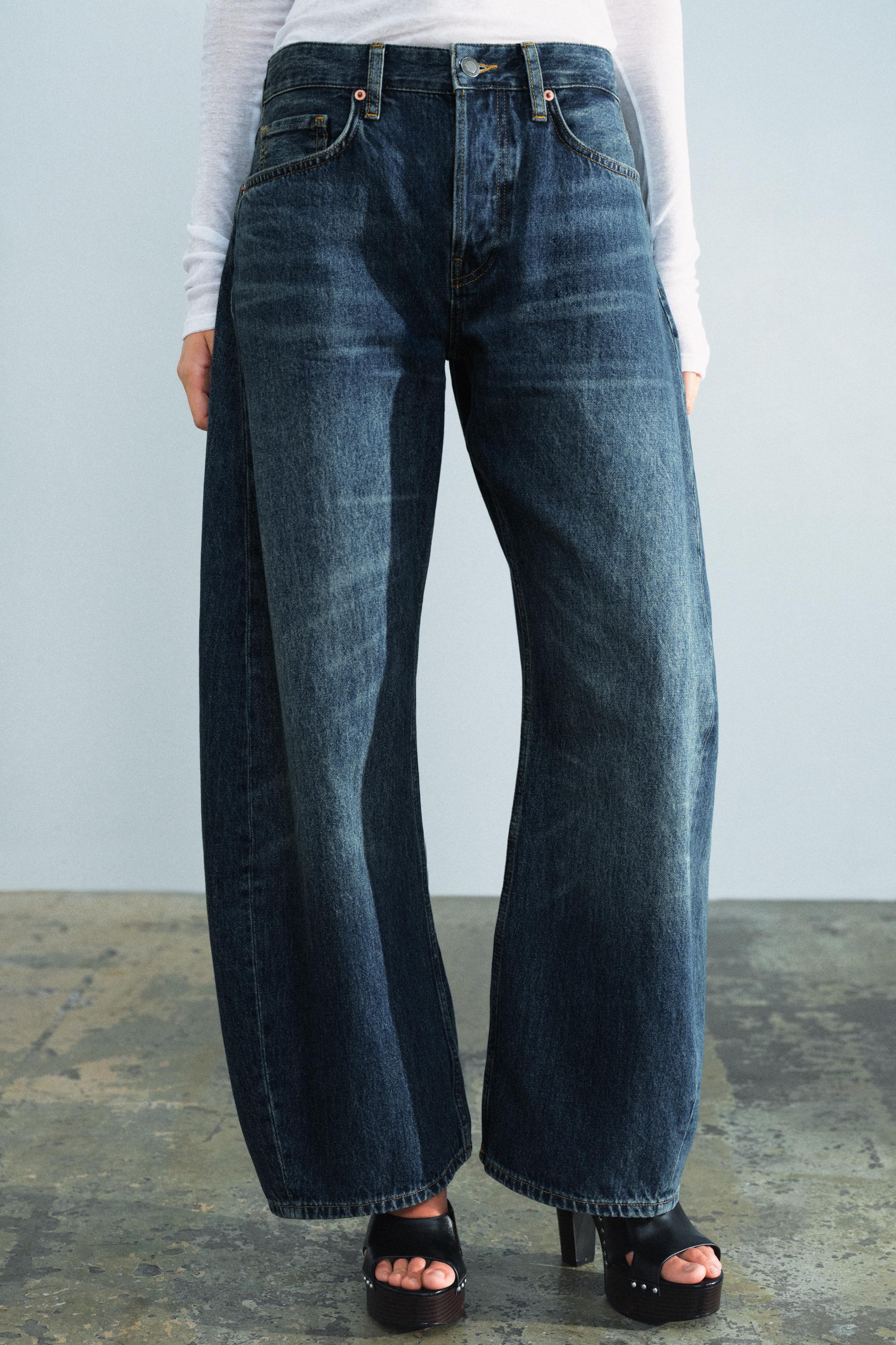 Zara ZW COLLECTION BARREL ORTA BEL JEAN görsel 2